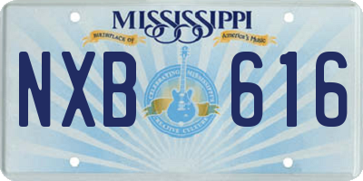 MS license plate NXB616