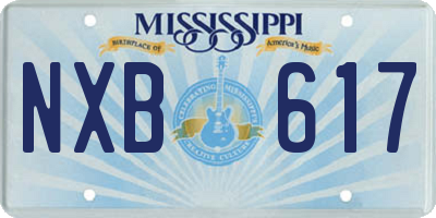 MS license plate NXB617