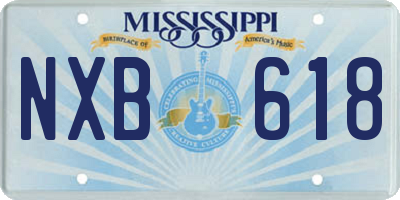 MS license plate NXB618