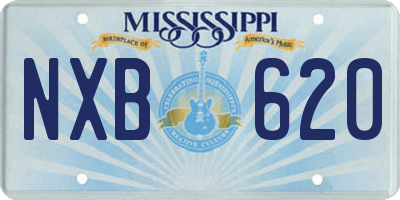 MS license plate NXB620