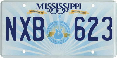 MS license plate NXB623