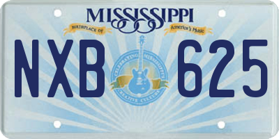 MS license plate NXB625