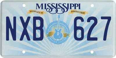 MS license plate NXB627