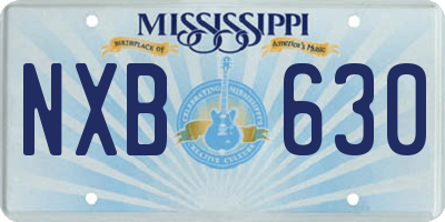 MS license plate NXB630