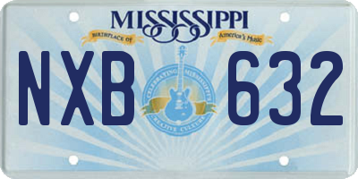 MS license plate NXB632