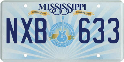 MS license plate NXB633