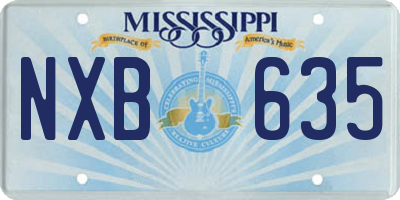 MS license plate NXB635