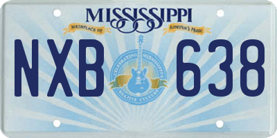 MS license plate NXB638