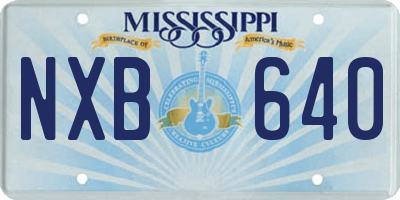 MS license plate NXB640