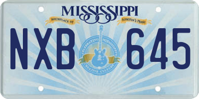 MS license plate NXB645