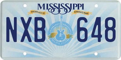 MS license plate NXB648