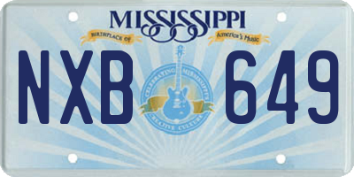 MS license plate NXB649