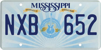 MS license plate NXB652