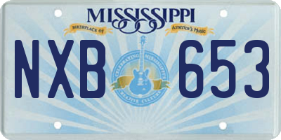 MS license plate NXB653