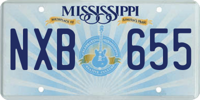 MS license plate NXB655