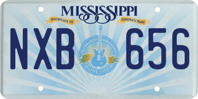 MS license plate NXB656