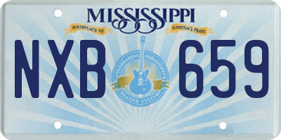 MS license plate NXB659