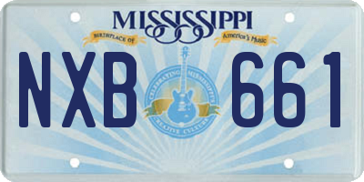 MS license plate NXB661