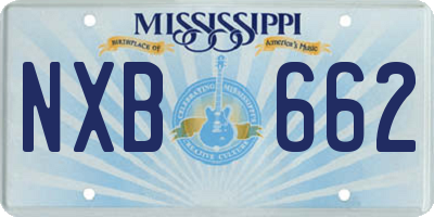 MS license plate NXB662