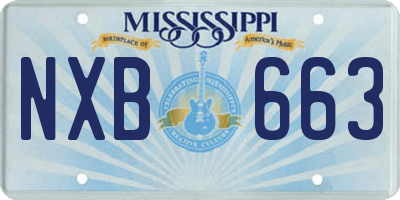 MS license plate NXB663