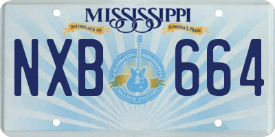 MS license plate NXB664