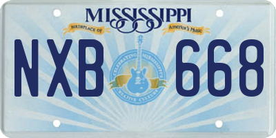 MS license plate NXB668