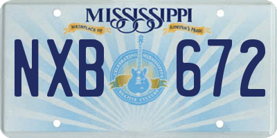 MS license plate NXB672
