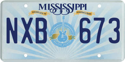 MS license plate NXB673