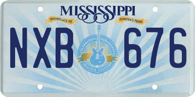MS license plate NXB676