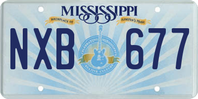 MS license plate NXB677