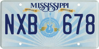 MS license plate NXB678