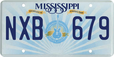 MS license plate NXB679