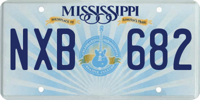 MS license plate NXB682