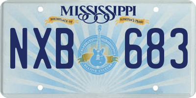 MS license plate NXB683