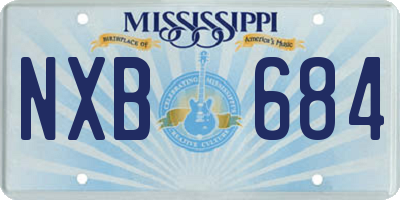 MS license plate NXB684