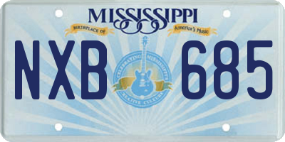 MS license plate NXB685