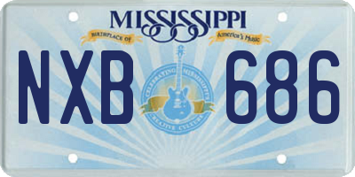 MS license plate NXB686