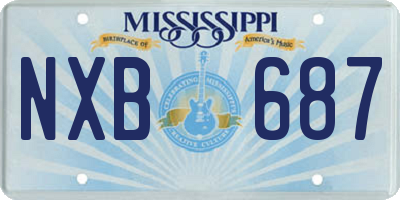 MS license plate NXB687