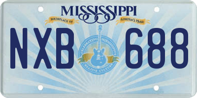 MS license plate NXB688