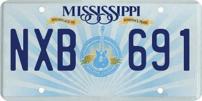 MS license plate NXB691