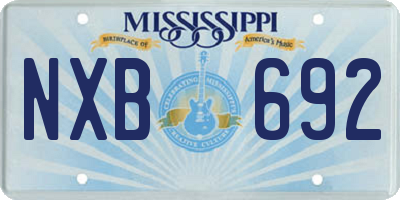 MS license plate NXB692
