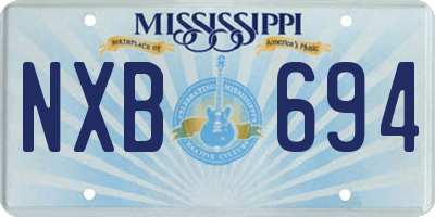 MS license plate NXB694