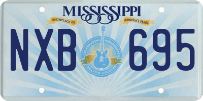 MS license plate NXB695