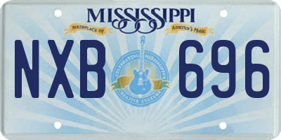 MS license plate NXB696