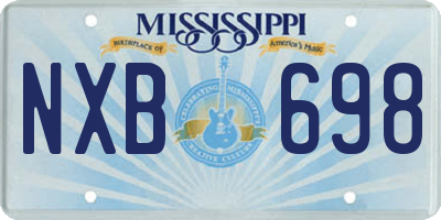 MS license plate NXB698