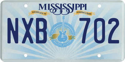 MS license plate NXB702