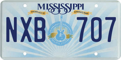 MS license plate NXB707