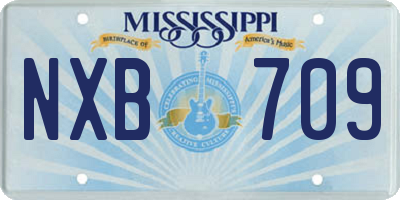 MS license plate NXB709