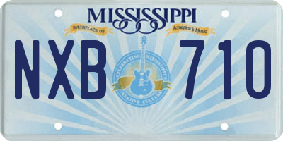 MS license plate NXB710