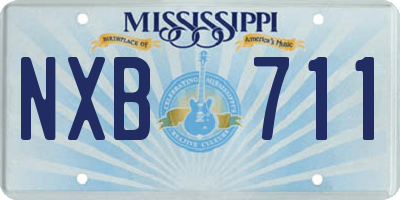 MS license plate NXB711